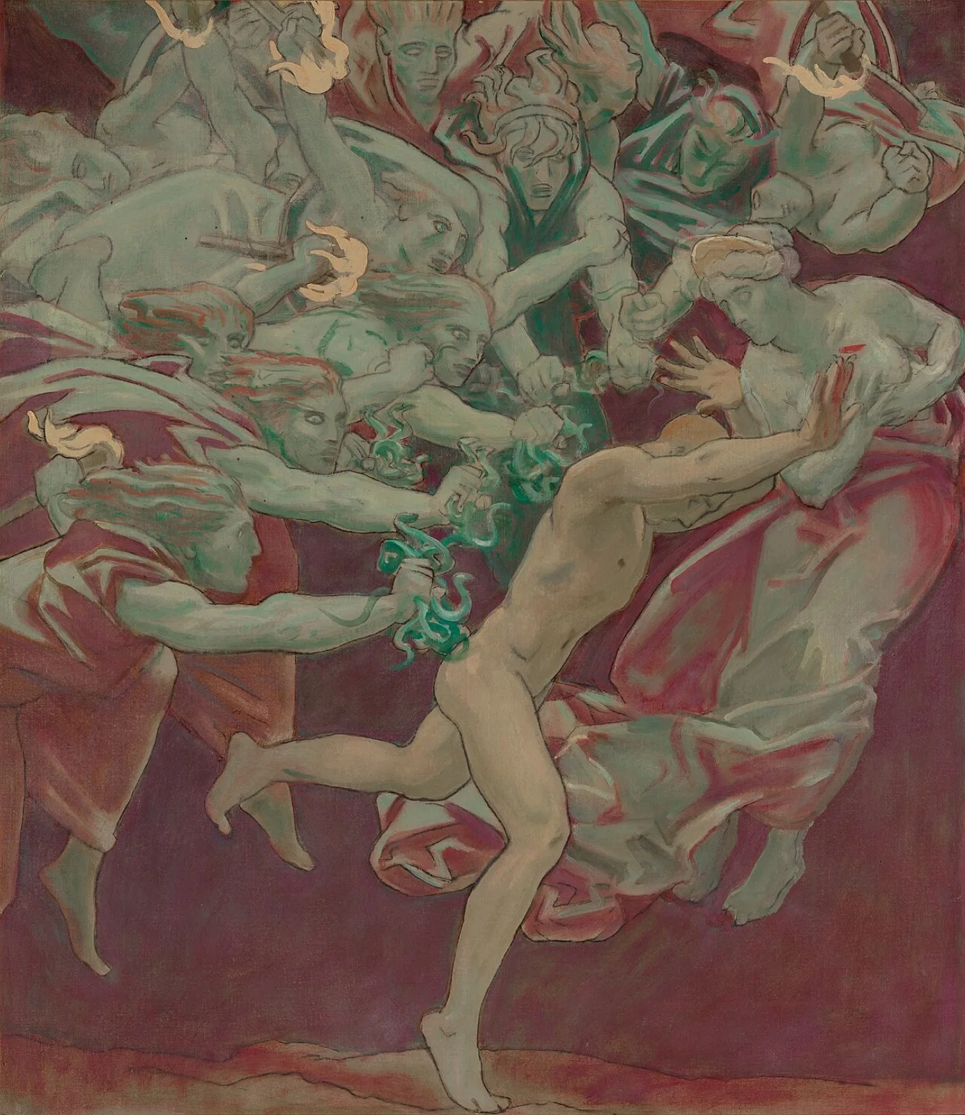 Study for the Museum of Fine Arts, Boston, Murals: Orestes and the Furie