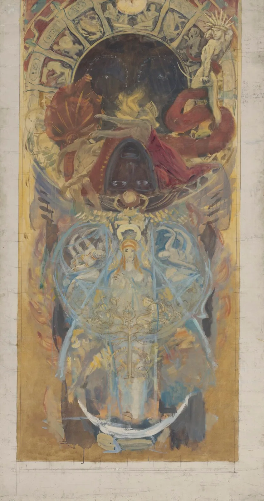 Study for the Boston Public Library Murals: Design for an Archway