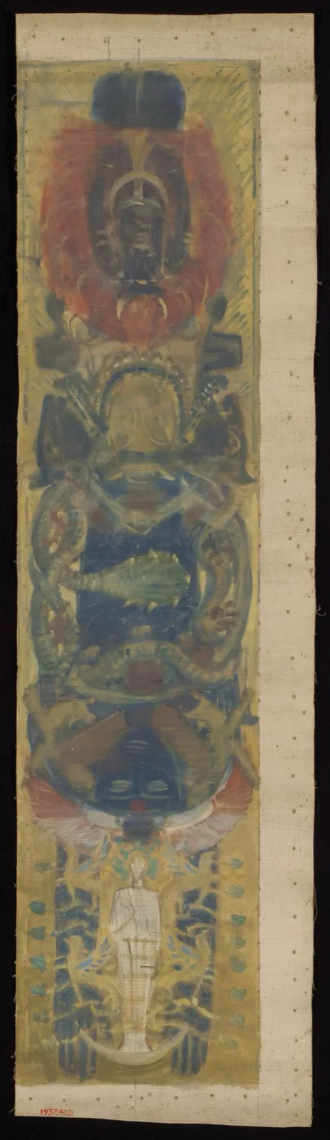 Study for the Boston Public Library Murals: Pagan Heads, for a Vault