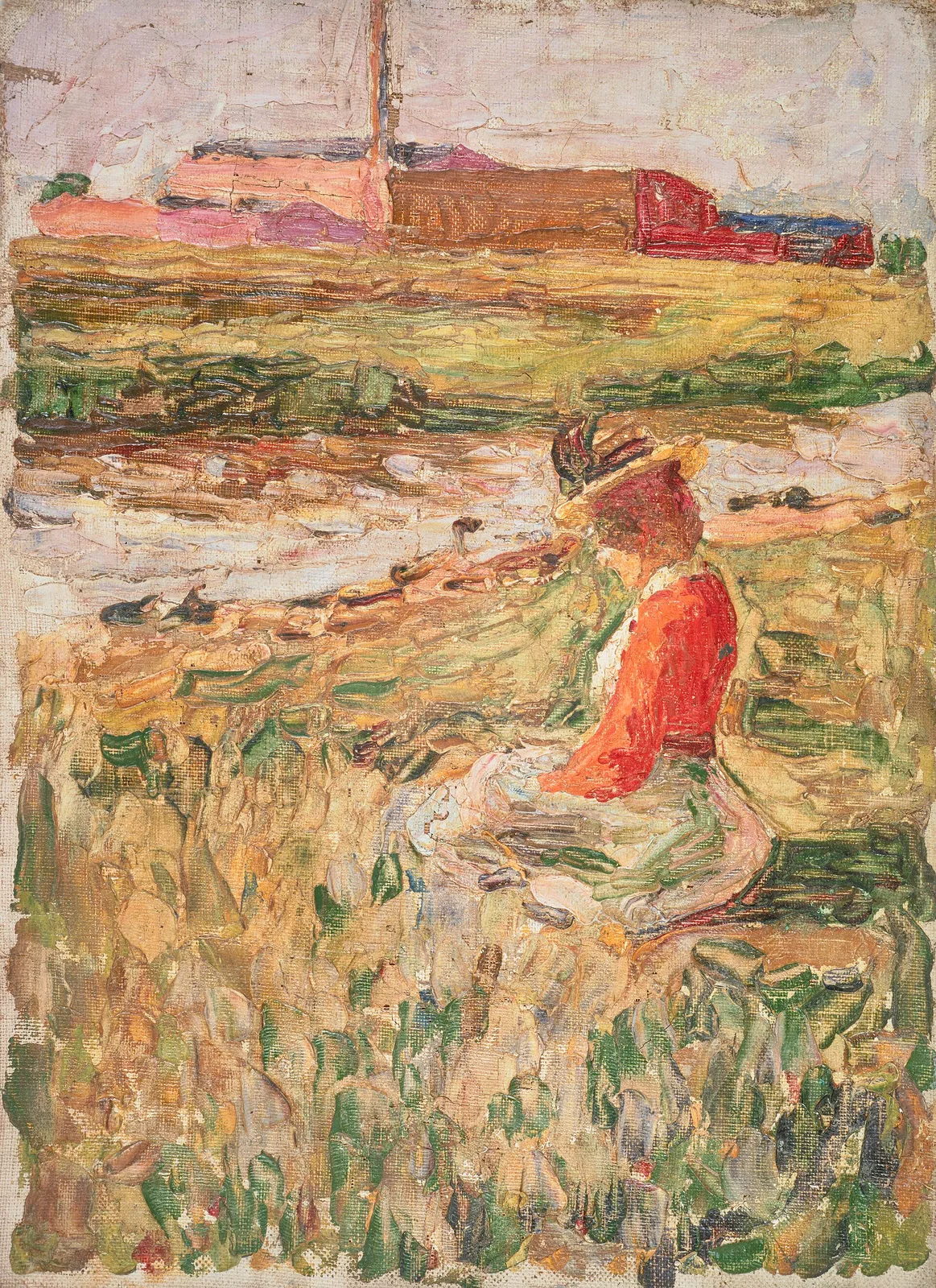 Lady Sitting on the Grass