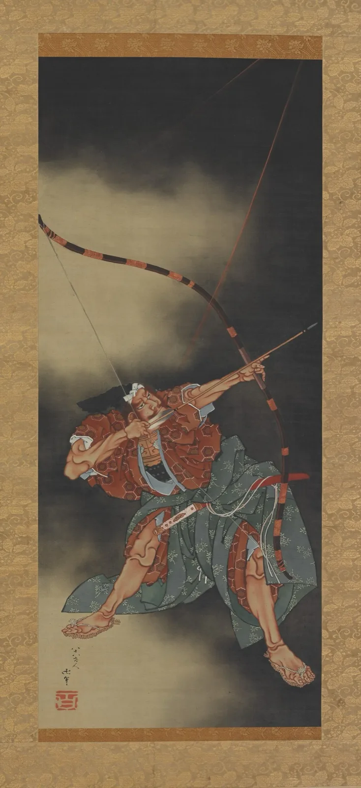Minamoto no Yorimasa Aiming an Arrow