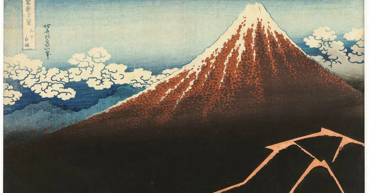 Donderbui aan de voet van de Fuji (Sanka hakuu)