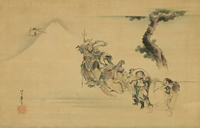 Mount Fuji and the Seven Gods of Good Fortune