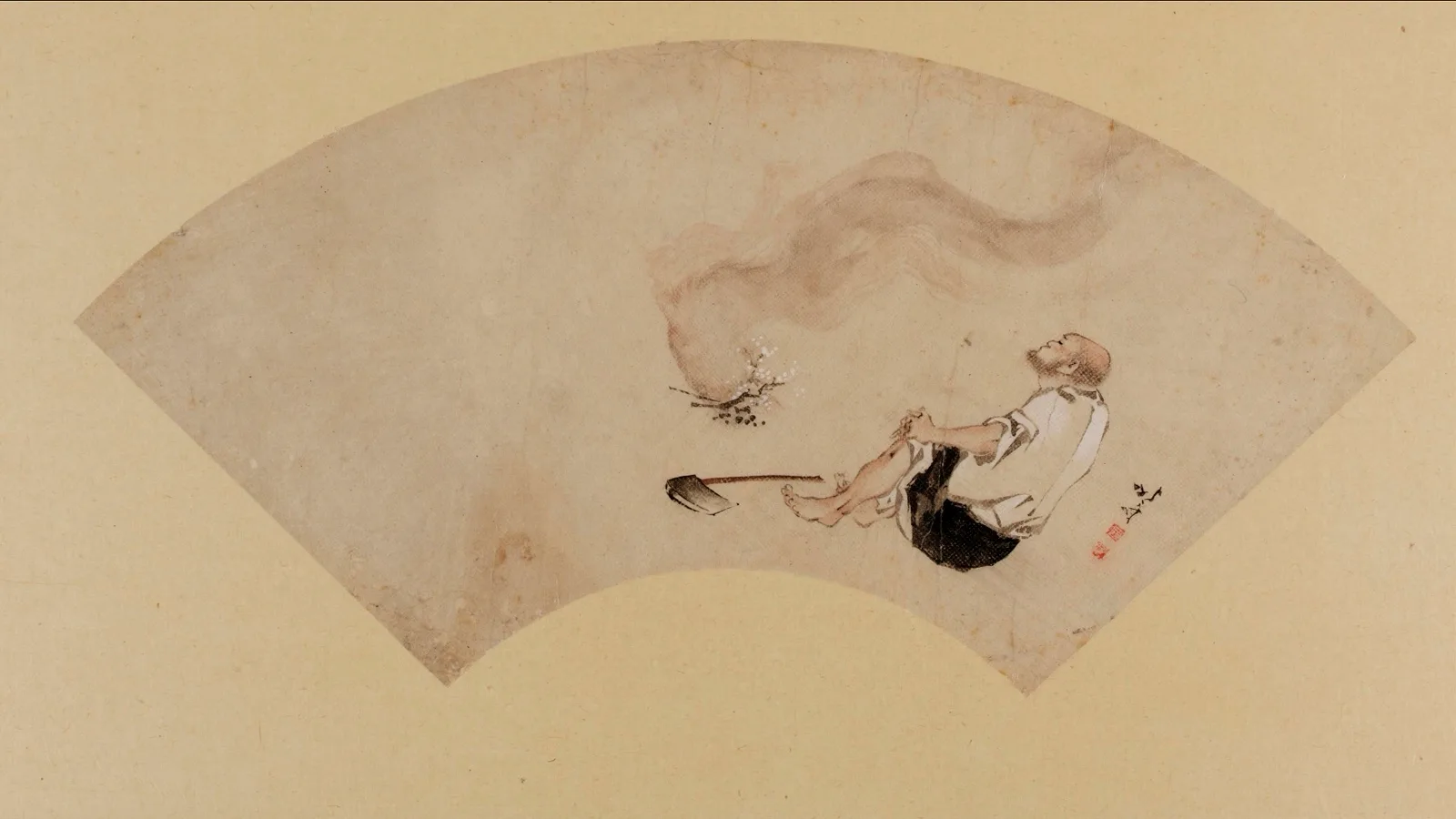 Buddhist allegory of a priest burning cherry branches (No. 1)