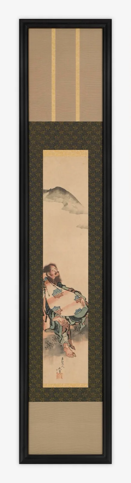 Poet Semimaru with His Lute in a Bag