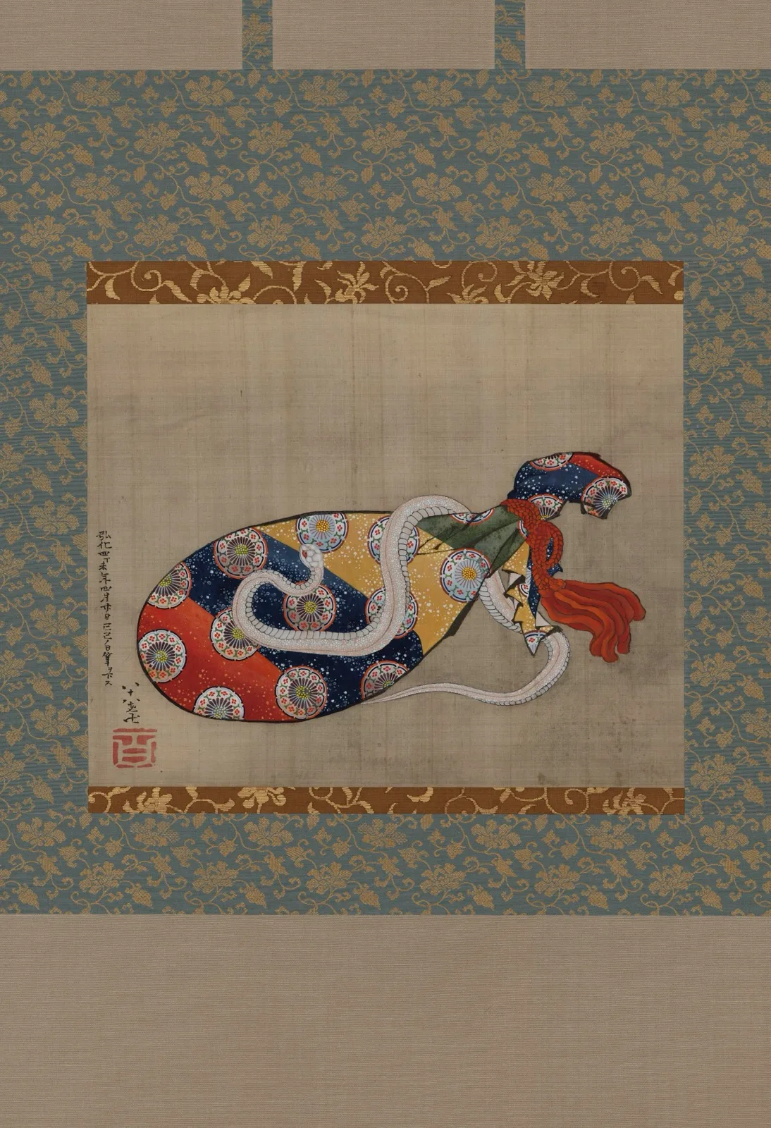 The Lute and White Snake of Benten (Sarasvati)