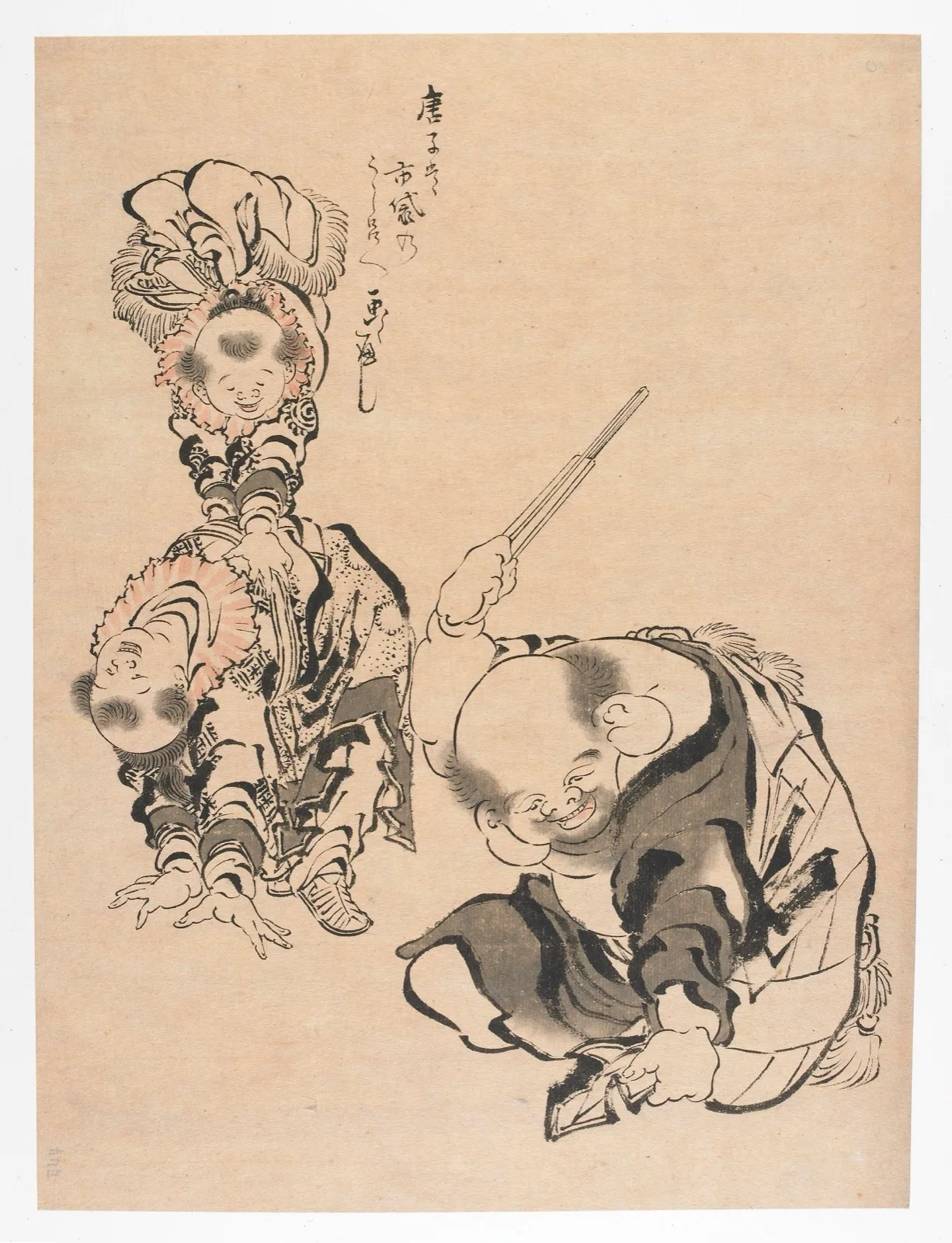 Hotei and Chinese Child Acrobats