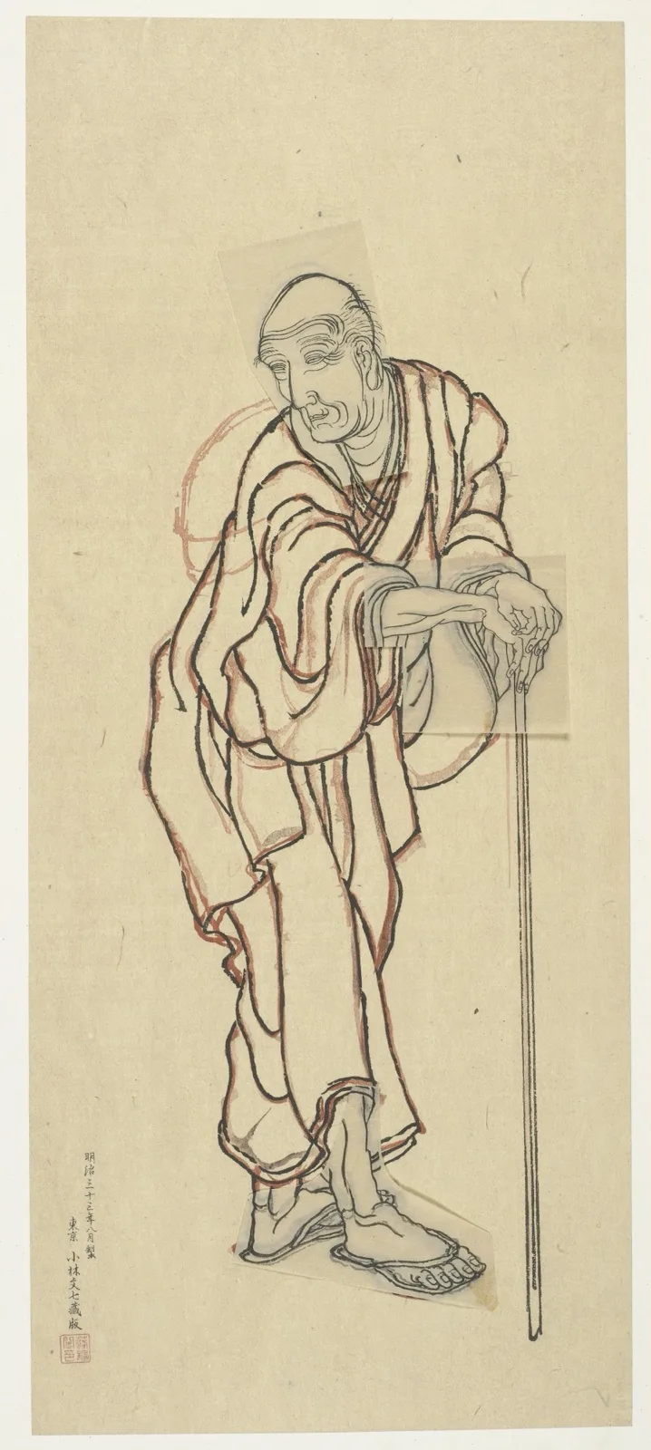 Sketch for a woodblock print