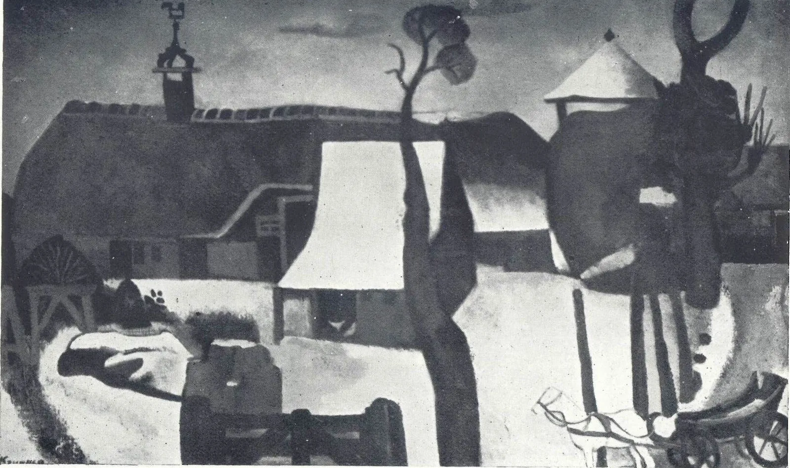 Farmhouse in winter