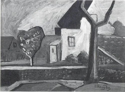 House with flower fields