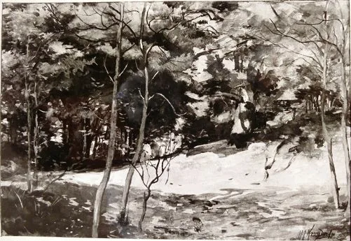 Landscape with wood and dune