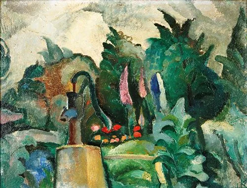 Garden with pump
