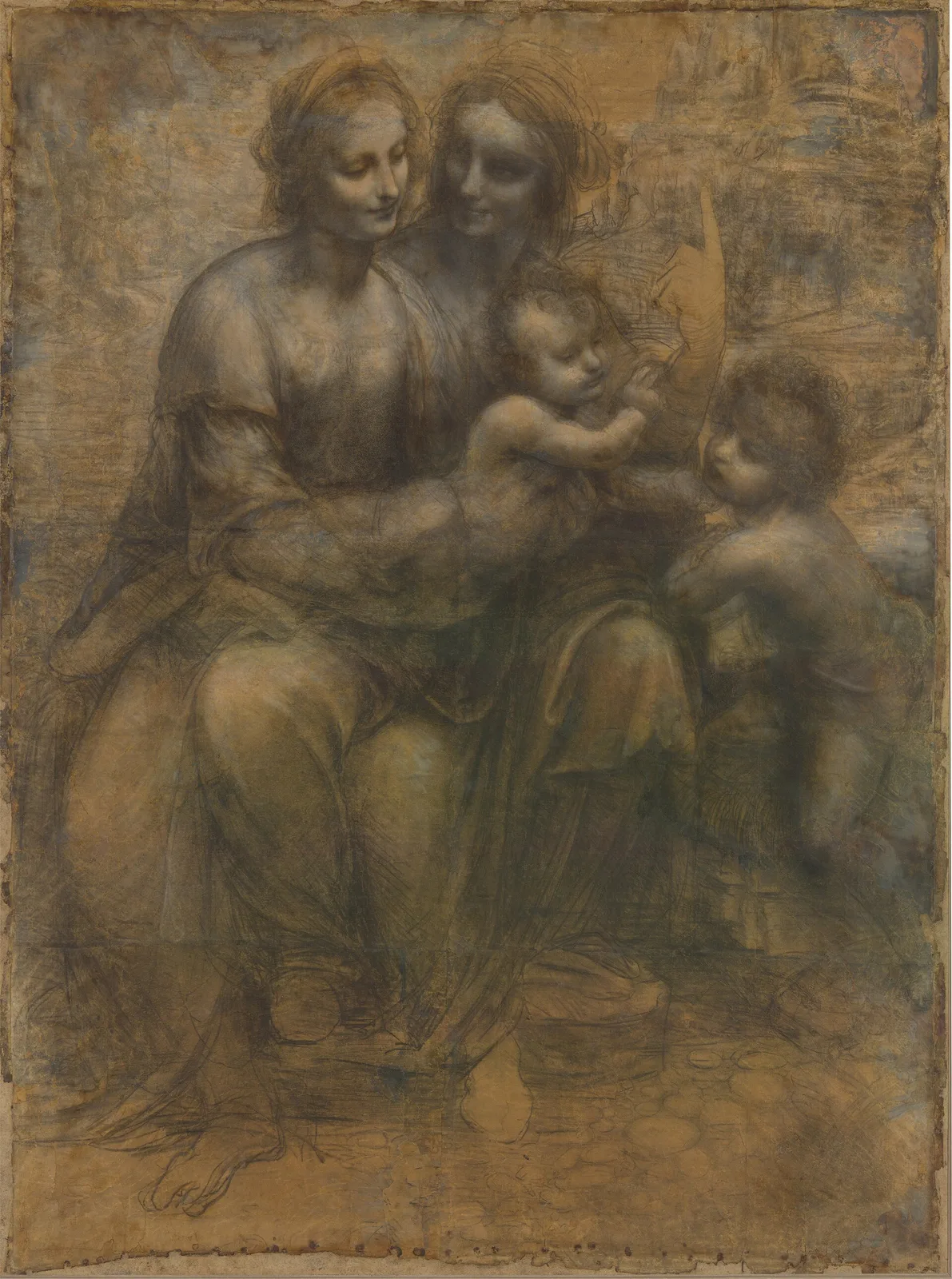 The Virgin and Child with Saint Anne and Saint John the Baptist (Burlington House Cartoon)