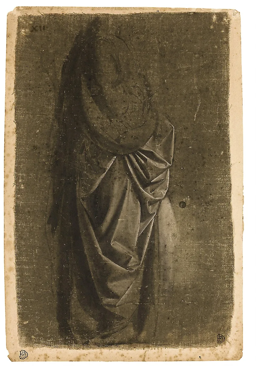 Drapery Study for a Standing Figure in Profile to the Right (Zöllner 176)