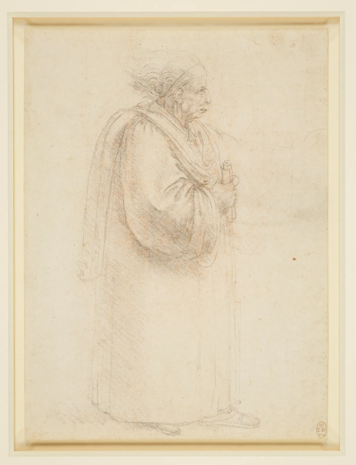 Drawing of an Old Man with a Grotesque Profile