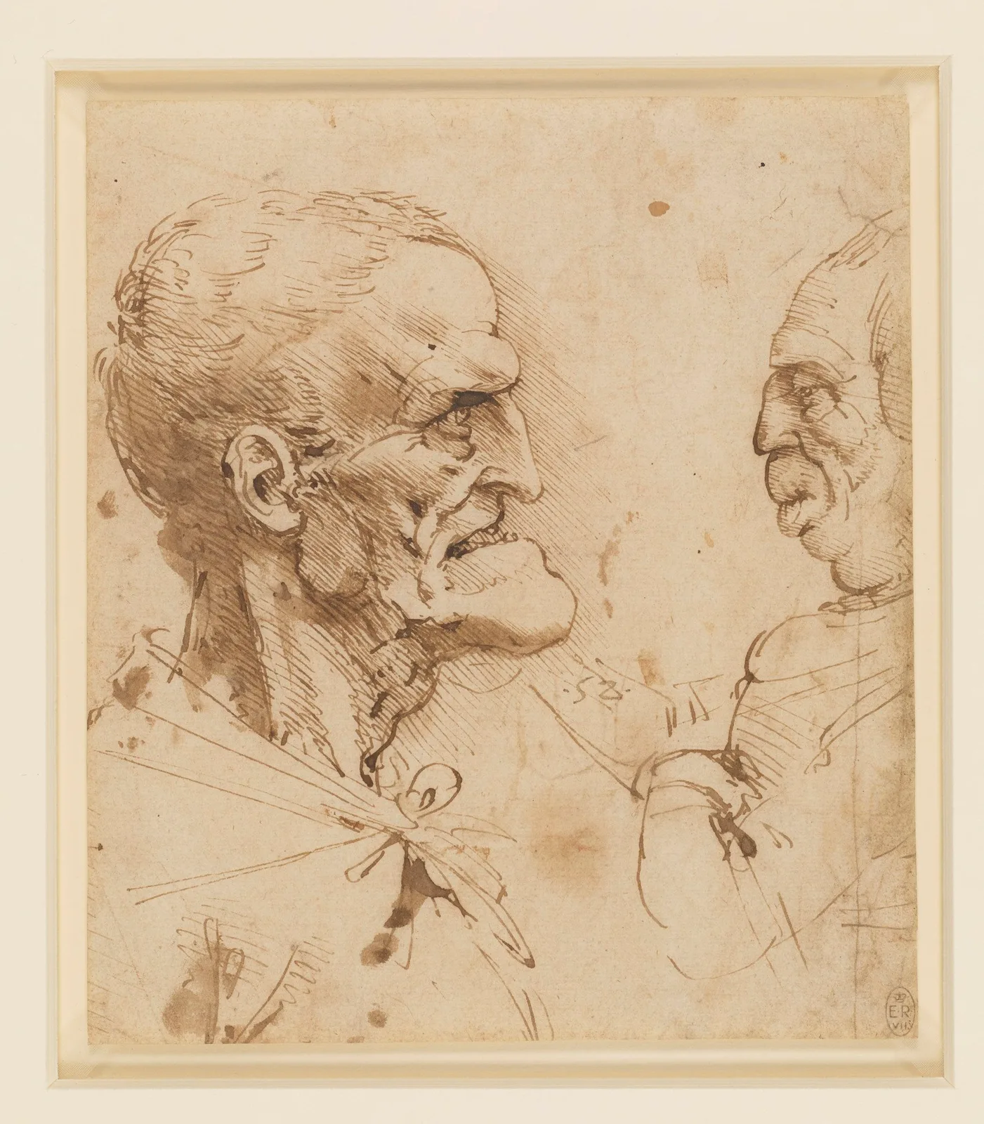 Grotesque Portrait Studies of Two Men
