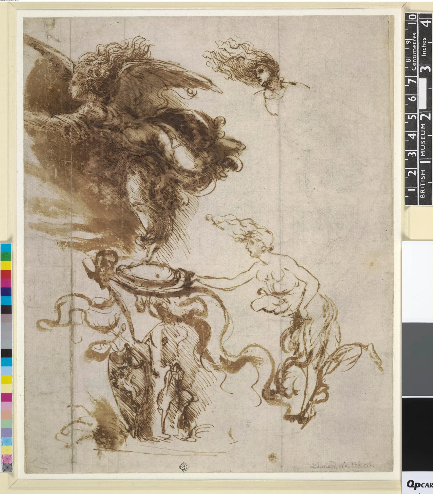 Allegorical Drawing with Various Female Figures