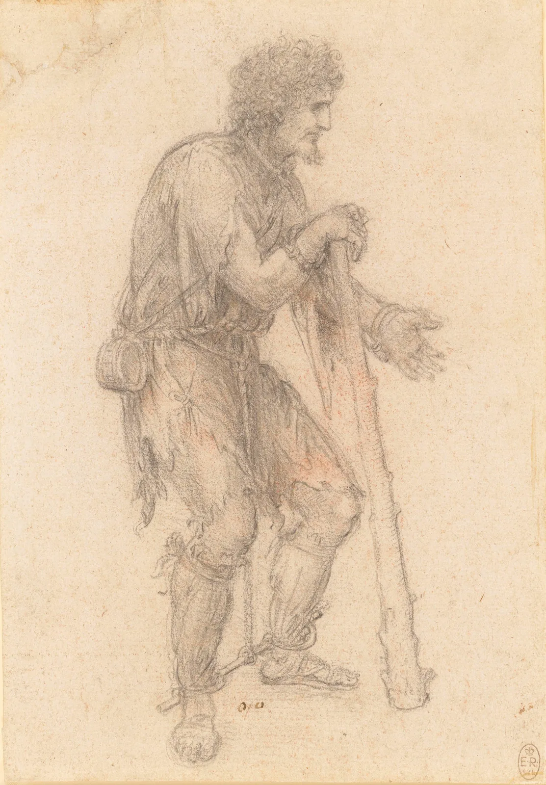 Drawing of a Man disguised as a Beggar