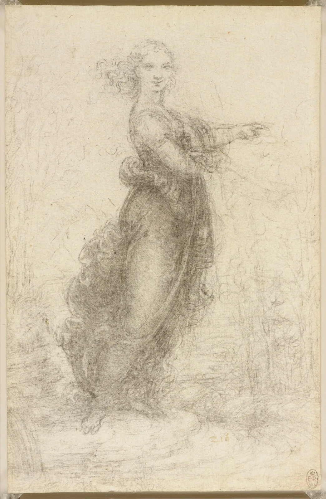 A Woman Standing in a Landscape