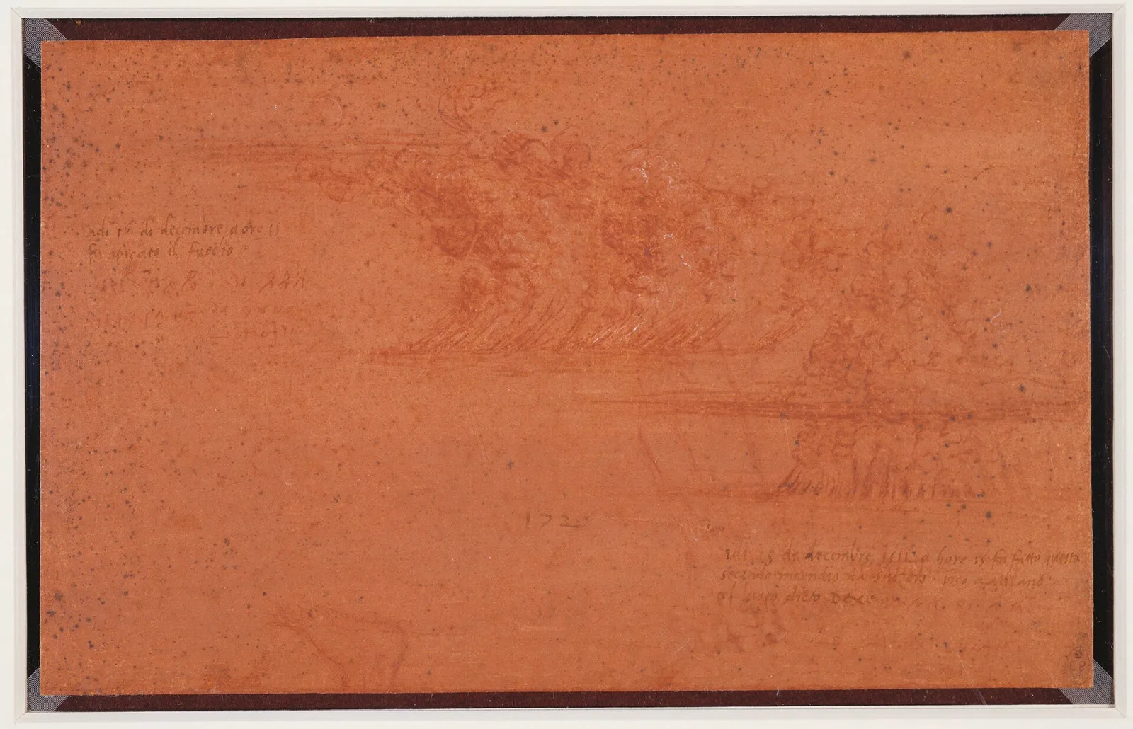 Drawing showing Two Fires in the Landscape, 16 December (?)