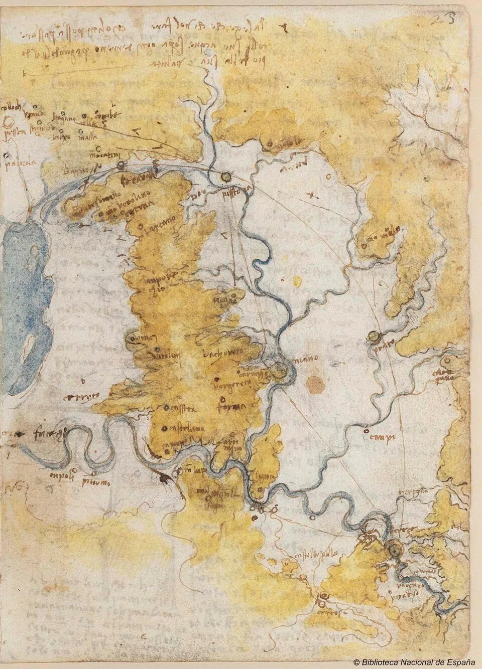 Map showing a Part of Tuscany around the Arno Region (Zöllner 467b)
