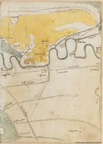 Cartographic Study of the Canal Network branching off from the Arno River, around Pisa (Zöllner 471b)