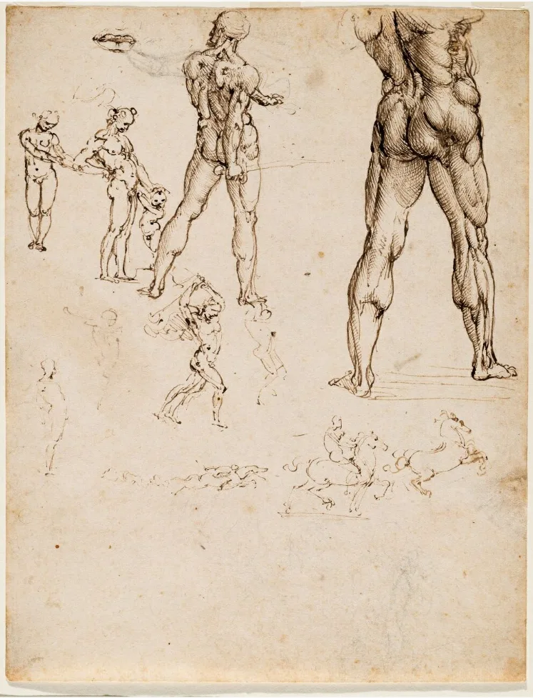 Study of Naked Soldiers and other Figures