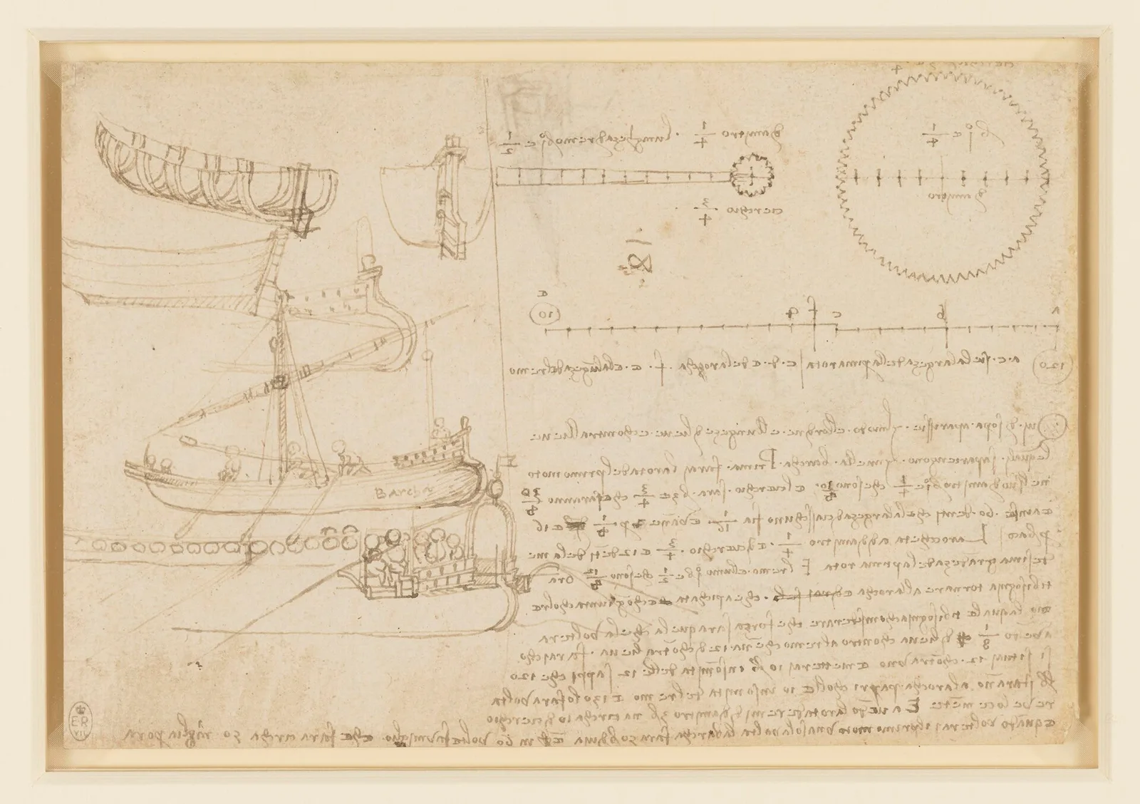 Drawing of the Construction and Functioning of a Ship