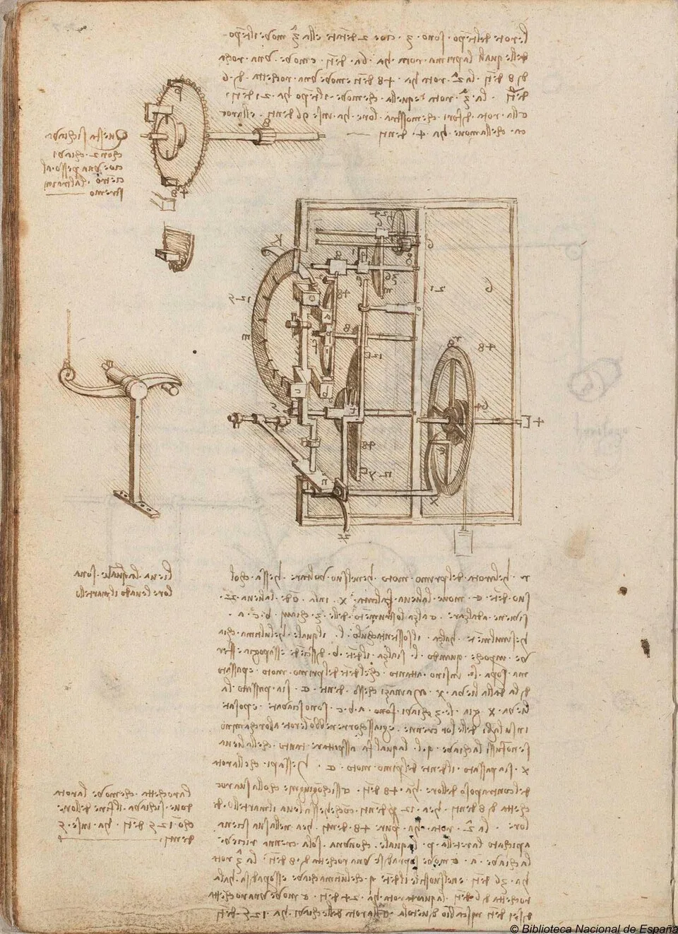Drawing of the Movement of a Clock