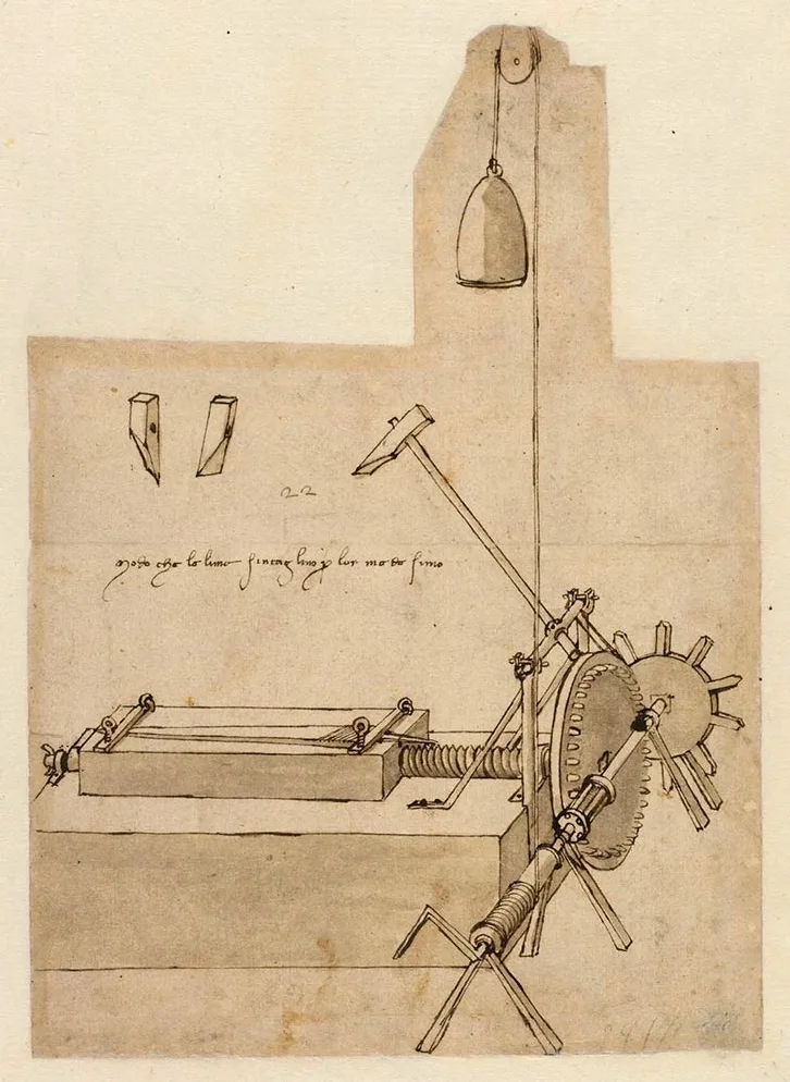 Drawing of a File-cutting Machine (finished drawing)