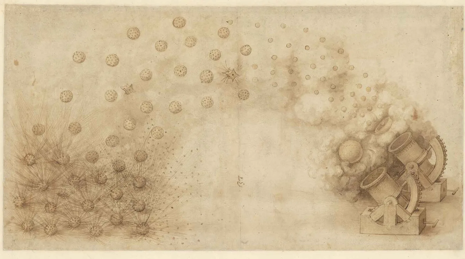 Design for a Shrapnel Mortar (Two Mortars with Explosive Shells)