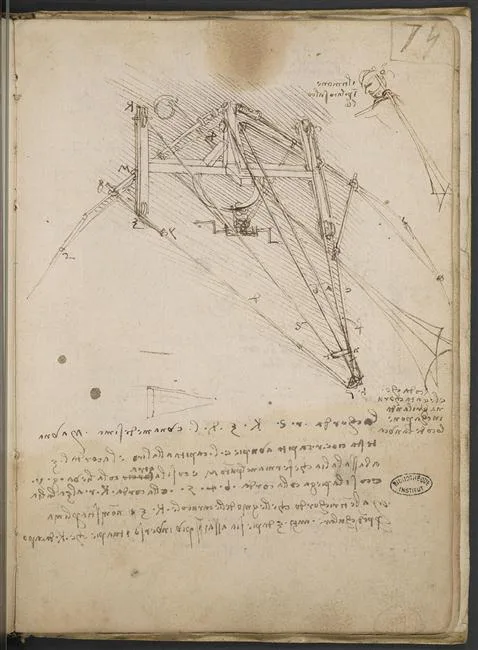 Studies for a Flying Machine and Rudder