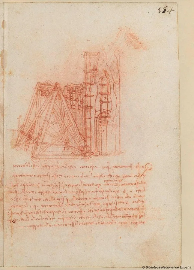 Sketch of a Wooden Framework for Transporting and Lowering the Mould