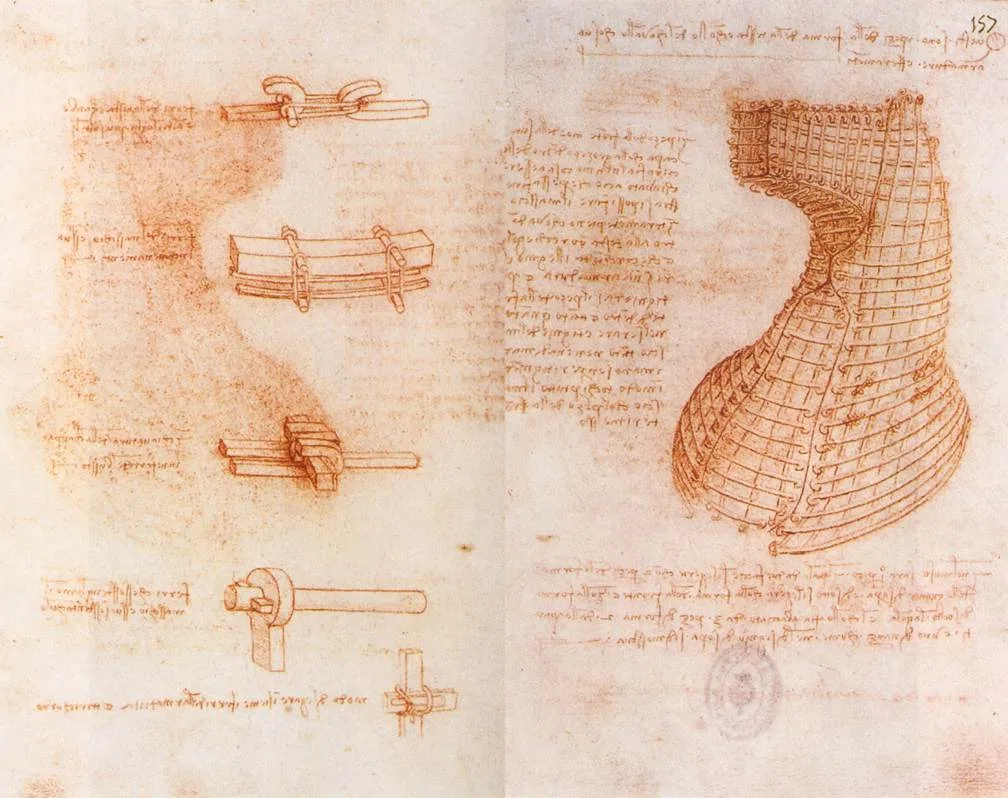 Drawing of the Ironwork Casting Mould for the Head of the Sforza Horse