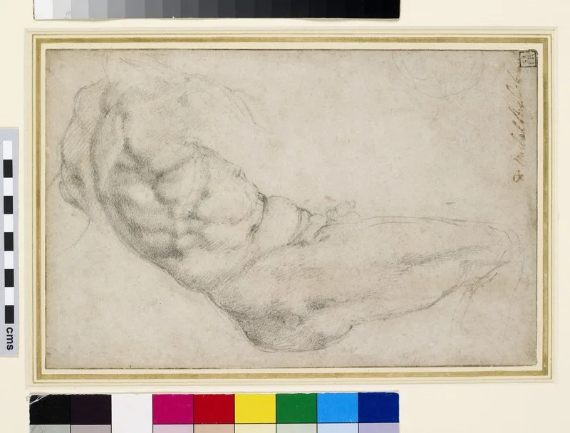 Study of a Recumbent male Figure in the New Sacristy of San Lorenzo