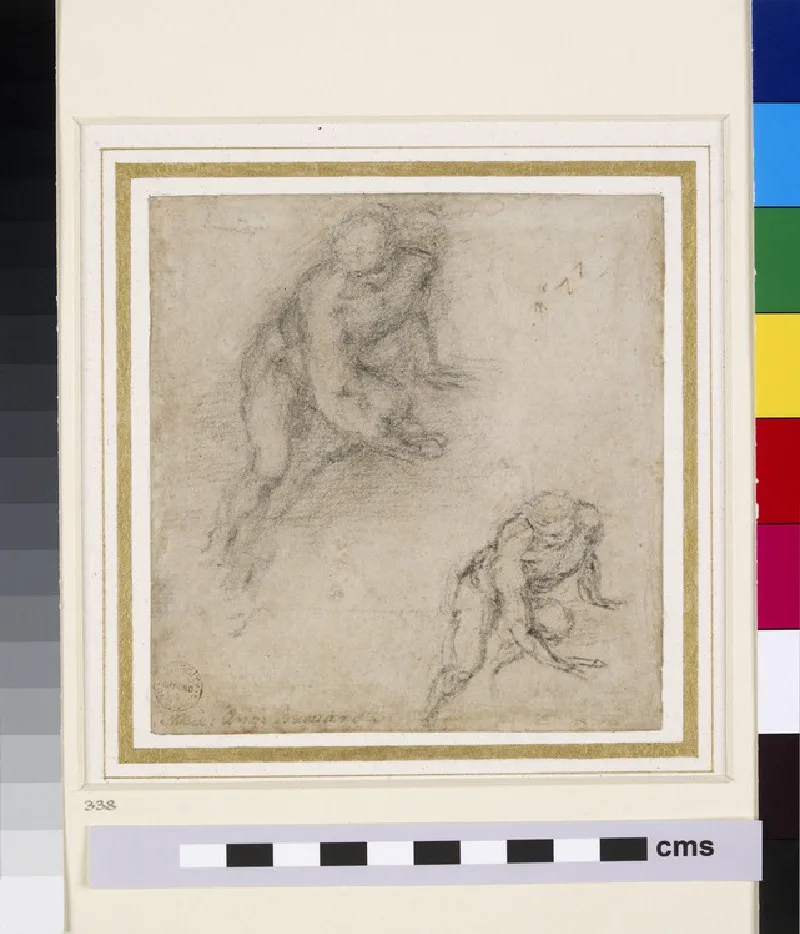 Two Studies of a male Nude
