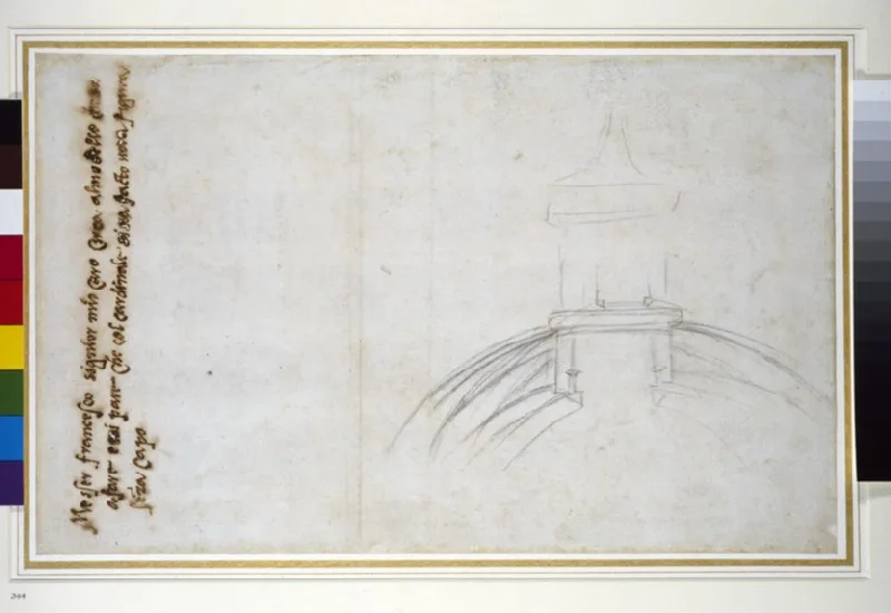 Sketch showing the Join of the Lantern and Cupola, and other Studies for St Peter's