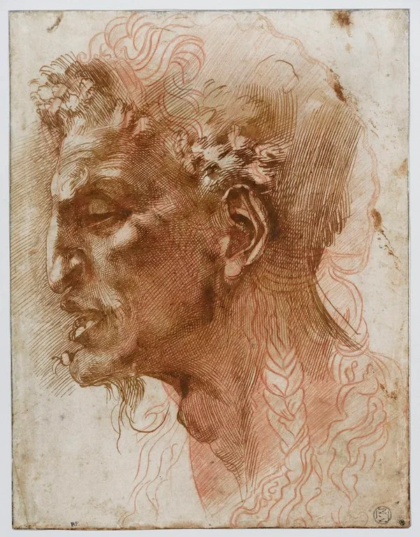 Tête de satyre, de profil