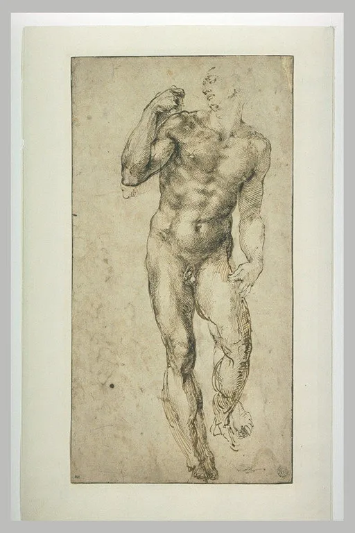 Homme nu, debout