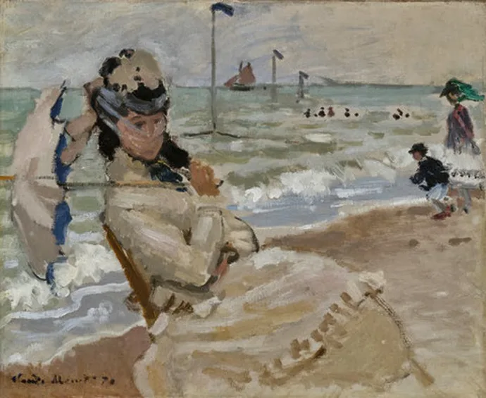 Camille on the Beach at Trouville