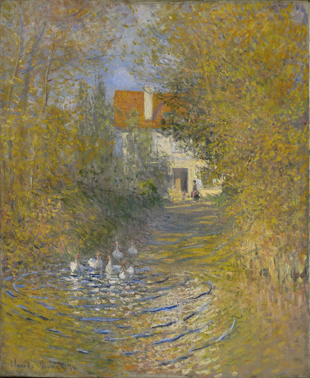 Geese in the creek