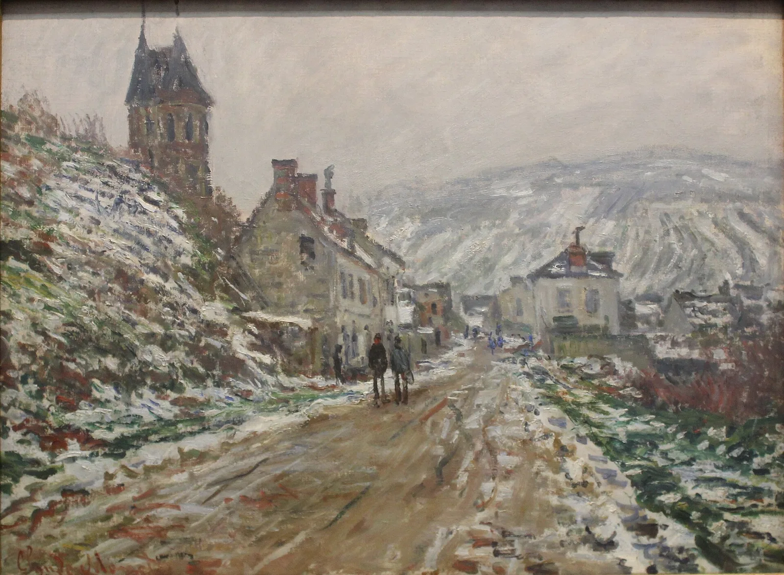 The Road in Vetheuil in Winter