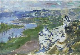 The Seine, seen from the heights Chantemesle