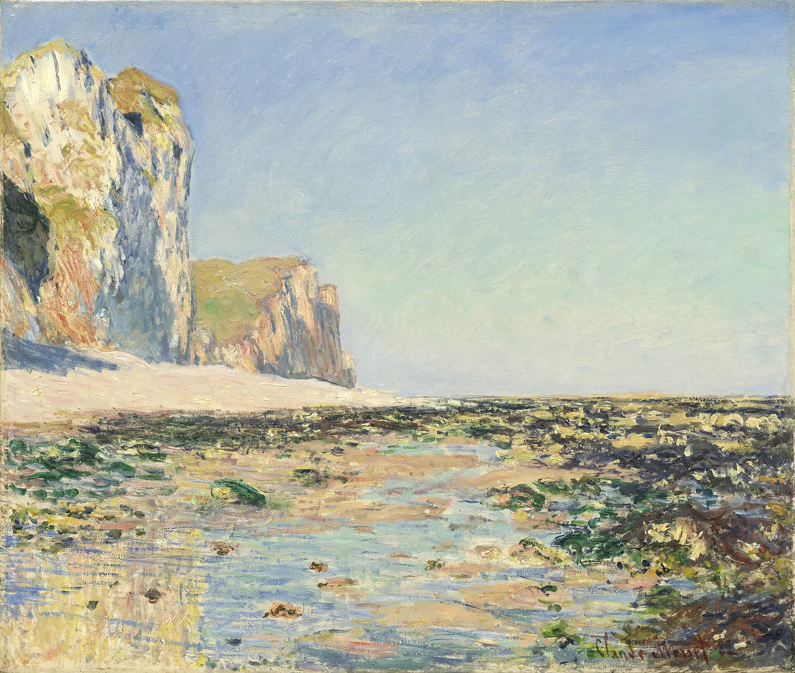 Beach and Cliffs at Pourville, Morning Effect