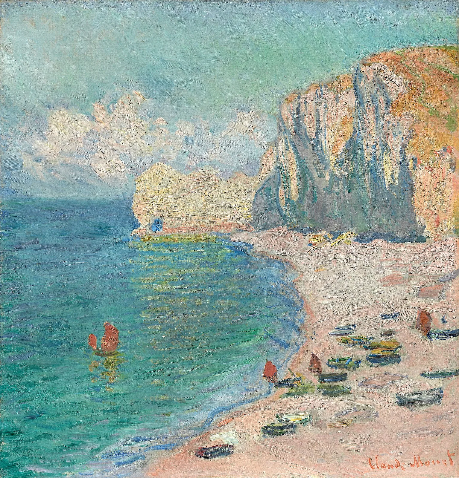 The Beach and the Falaise d'Amont
