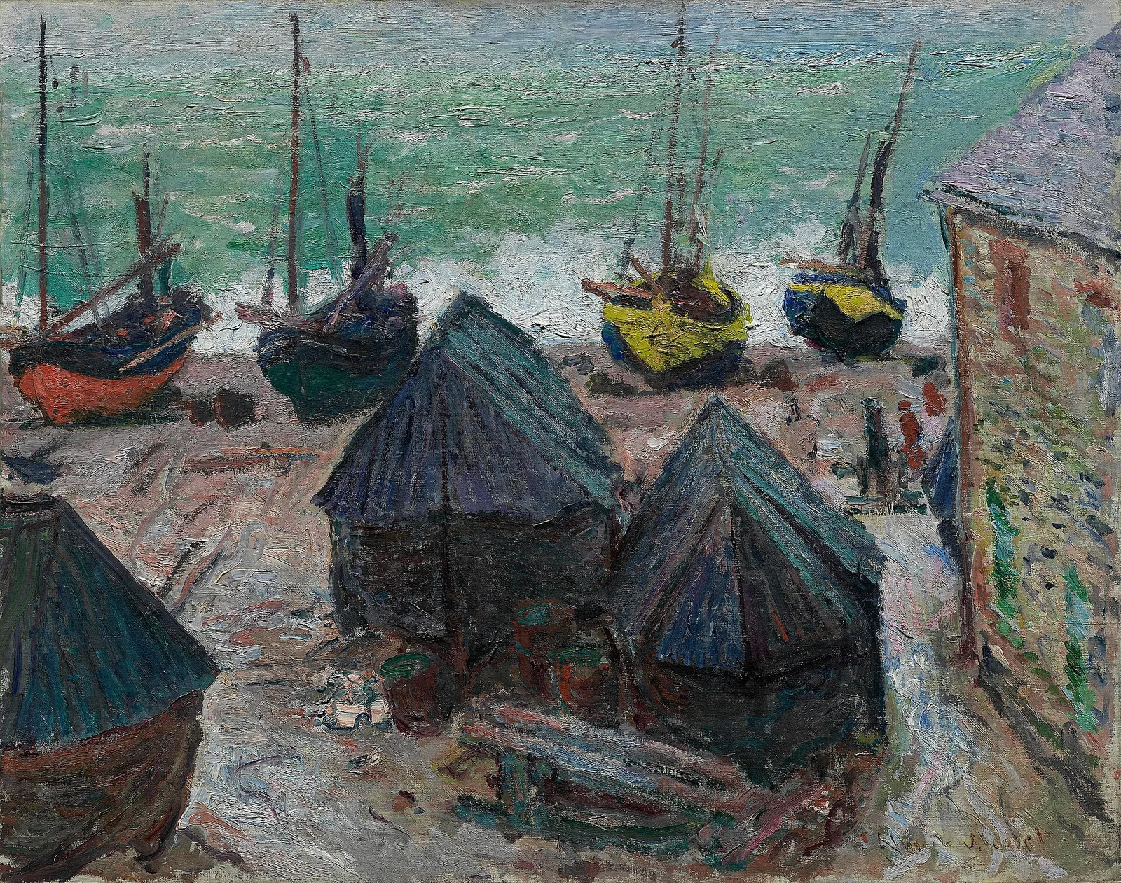 Boats on the Beach at Etretat (No. 2)