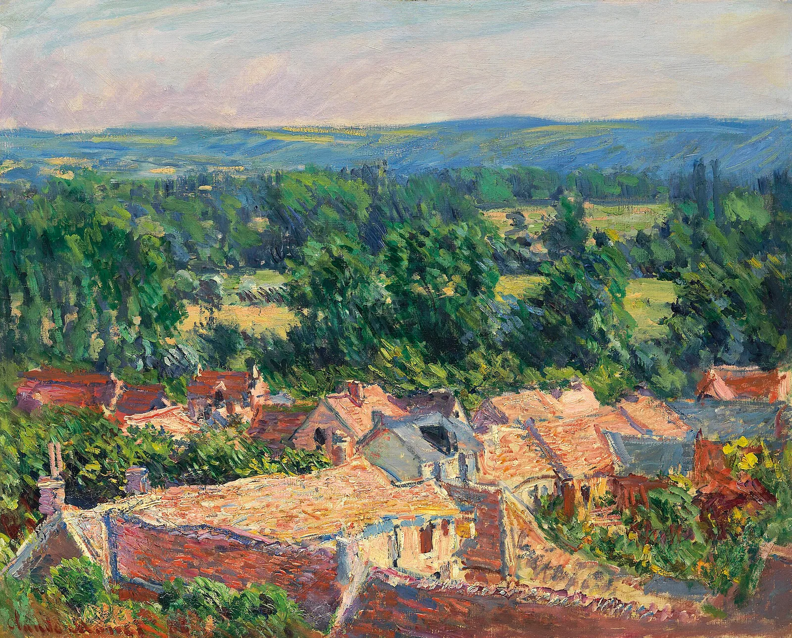 View on village of Giverny