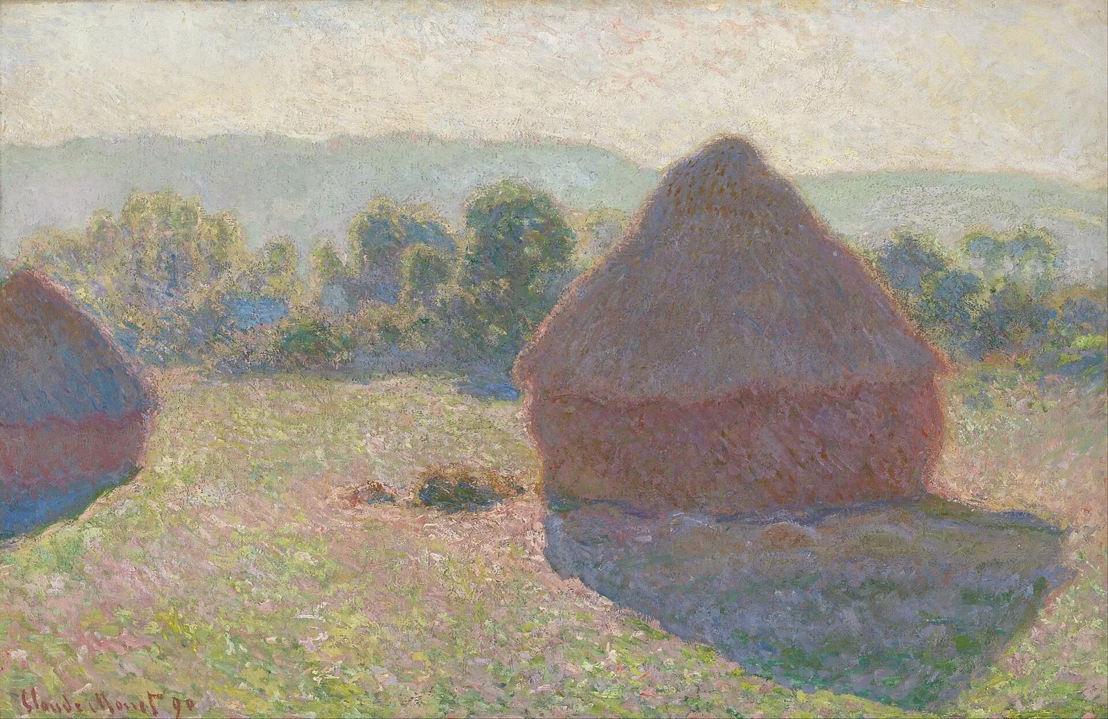 Haystacks, midday