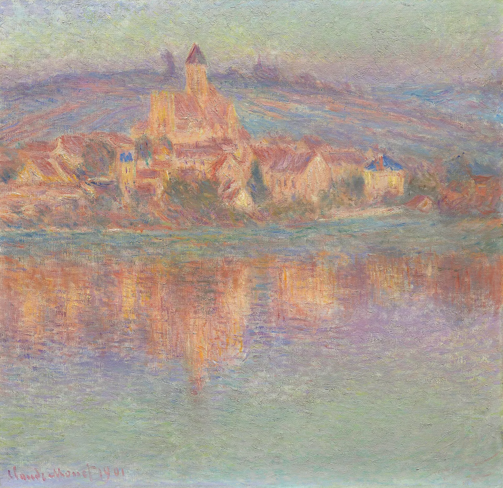 Vetheuil at Sunset