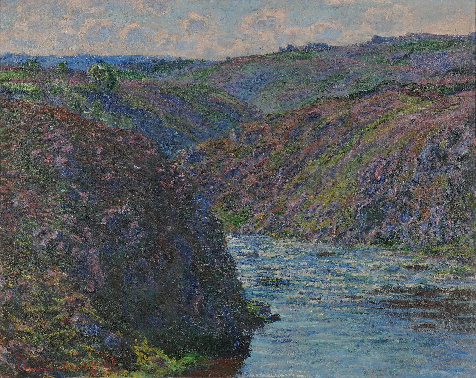 Ravine of the Creuse at the end of the Day